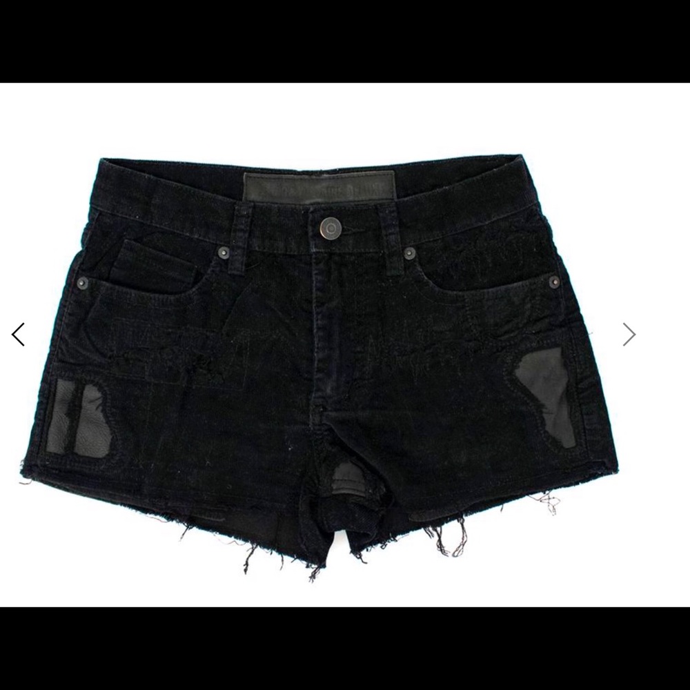 Zadig & Voltaire Deluxe black corduroy shorts